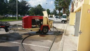 Retaining wall concrete pumping